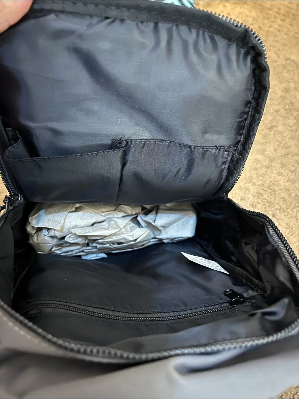 Men's Gray Compact Cargo Sling Backpack — Minimal Everyday Bag